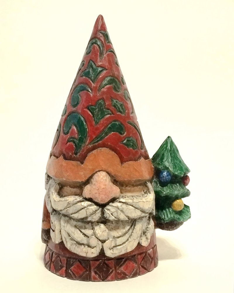 Handmade maple carved Santa (with fir) - 公仔/玩偶 - 木頭 
