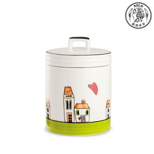 Solo Ev for home 義大利EGAN- 歐式小屋系列 12CM 儲物罐 置物罐 綠色