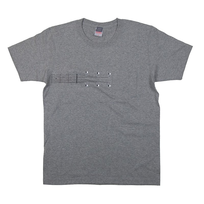 Music Guitar Heavyweight Pocket T-shirt Musical Instrument Unisex S ~ XL Size Tcollector - Women's T-Shirts - Cotton & Hemp Gray