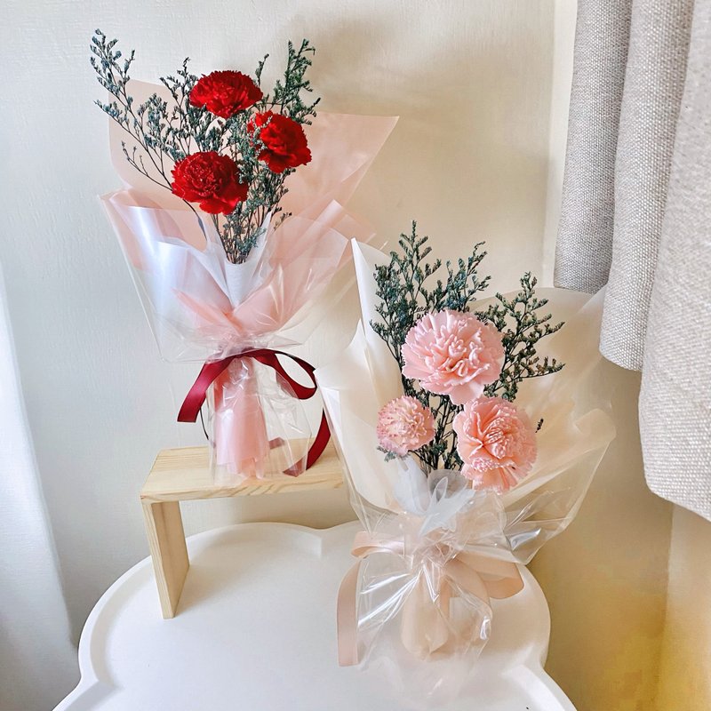 母親節 索拉康乃馨中型花束 擴香花 永生花 母親節禮物 母親節花 - 乾燥花/永生花 - 植物．花 多色