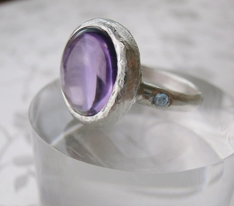 アメシストとブルートパーズのリング - 戒指 - 寶石 紫色