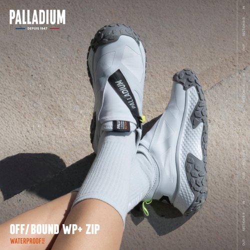 PALLADIUM 【防水】PALLADIUM OFFBOUND WP+ZIP拉鍊防水鞋 冰河灰 74483