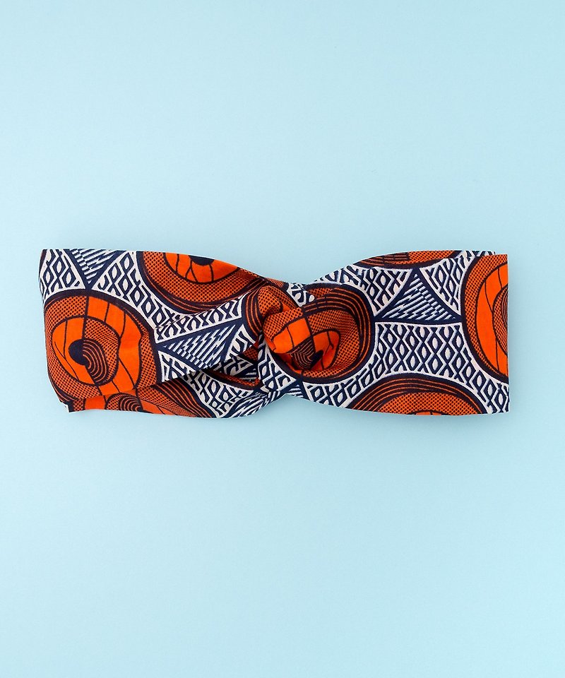 AFRICAN WAX HAIR BAND - เครื่องประดับผม - ผ้าฝ้าย/ผ้าลินิน สีส้ม