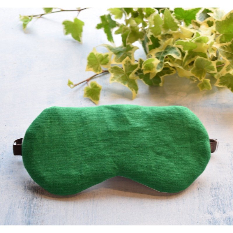 亚痳布 Green /眼罩/免费赠送小袋子/旅游/睡眠/ - 其他 - 棉．麻 綠色