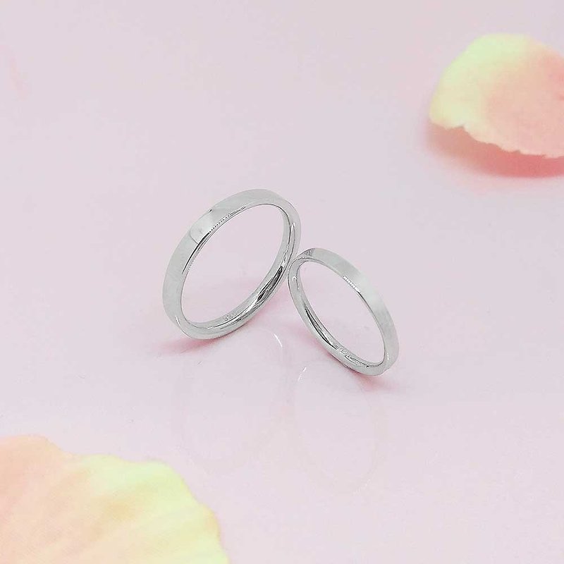 | Couple Ring | Classic and Timeless Sterling Silver Ring | 925 Sterling Silver. Multiple size - แหวนคู่ - โลหะ สีเงิน