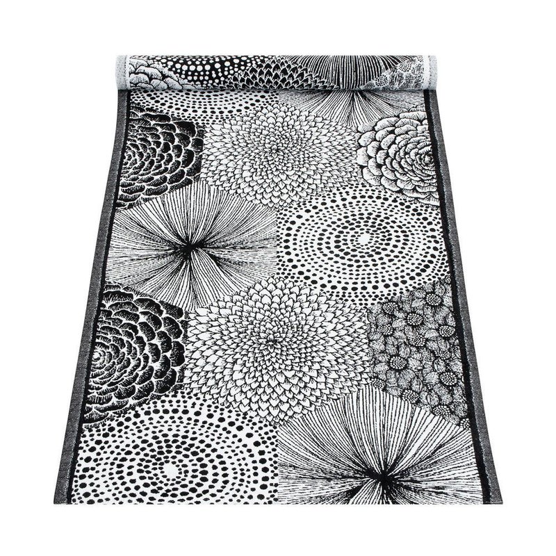 RUUT Cotton and Linen Long Tablecloth (Black) - Place Mats & Dining Décor - Cotton & Hemp Black