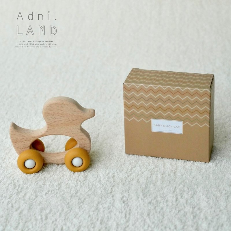 Adnil LAND duck baby wooden car toy - ของเล่นเด็ก - ไม้ หลากหลายสี