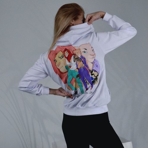 unisex hoodies hand painted clothing anime custom clothes