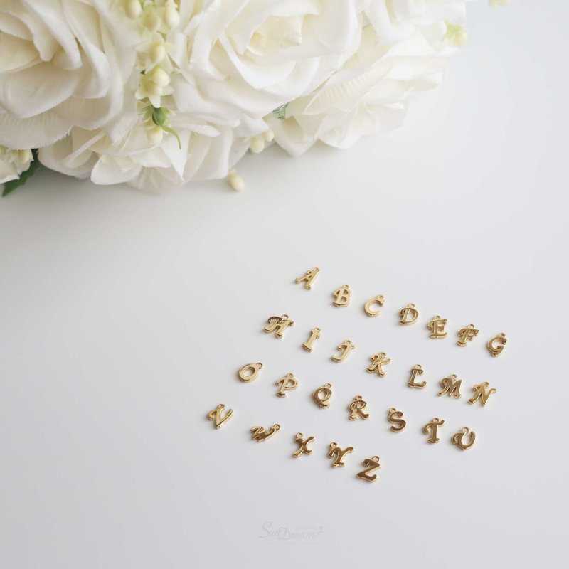 客製化加購英文字母下單區 - 項鍊 - 銅/黃銅 金色