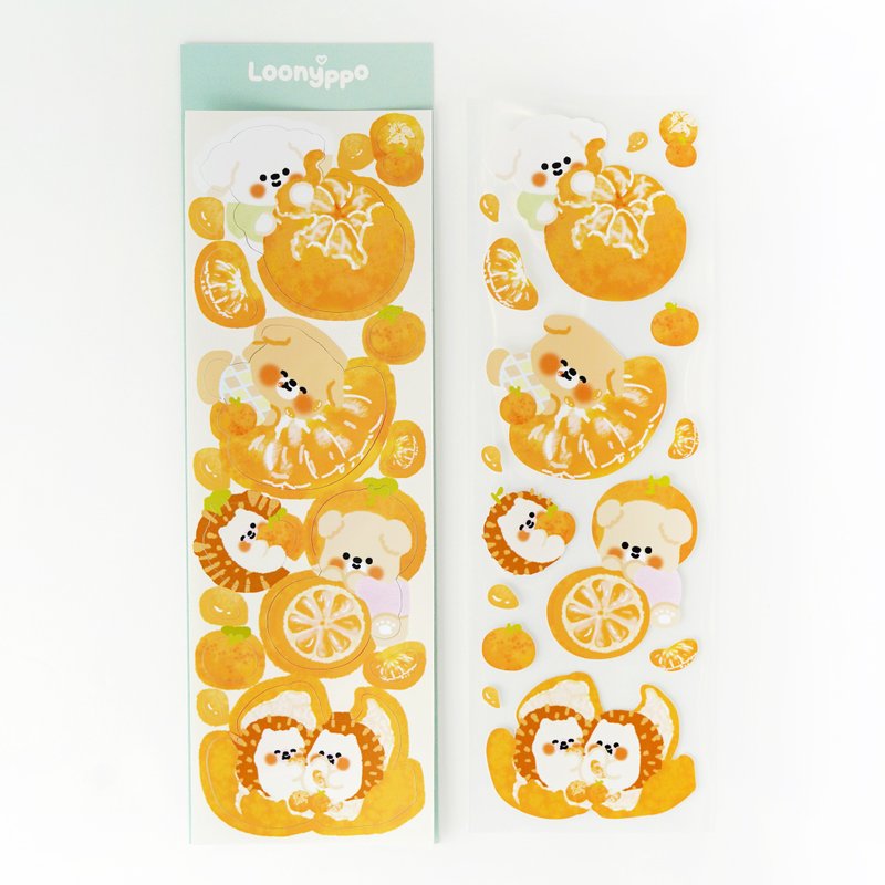 Tangerine sticker - สติกเกอร์ - กระดาษ สีส้ม