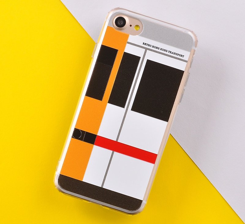 Retro Means of Transports in Hong Kong Style iPhone X Phone Case - Kowloon Train - Phone Cases - Plastic Yellow