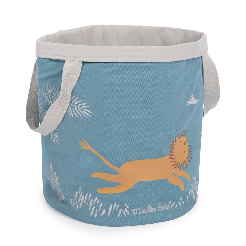 法國 Moulin Roty 小獅子收納籃 - 兒童家具 - 棉．麻 多色