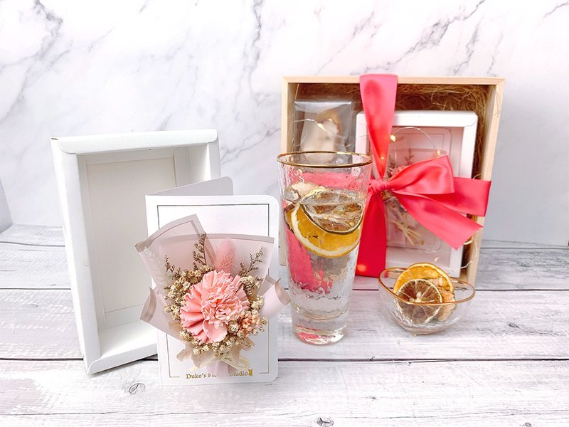 アフタヌーンスナックライト│ドライフラワーカードギフトボックスセット - ケーキ - 食材 