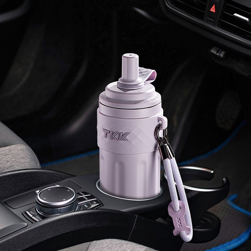 [TKK] Rhythm Straw Cup 316 Stainless Steel x Ceramic Spray Insulated Sports Bottle 500ML Hyacinth Purple - กระติกน้ำ - สแตนเลส สีม่วง