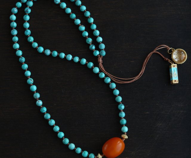 Tibetan Turquoise Mala Beads