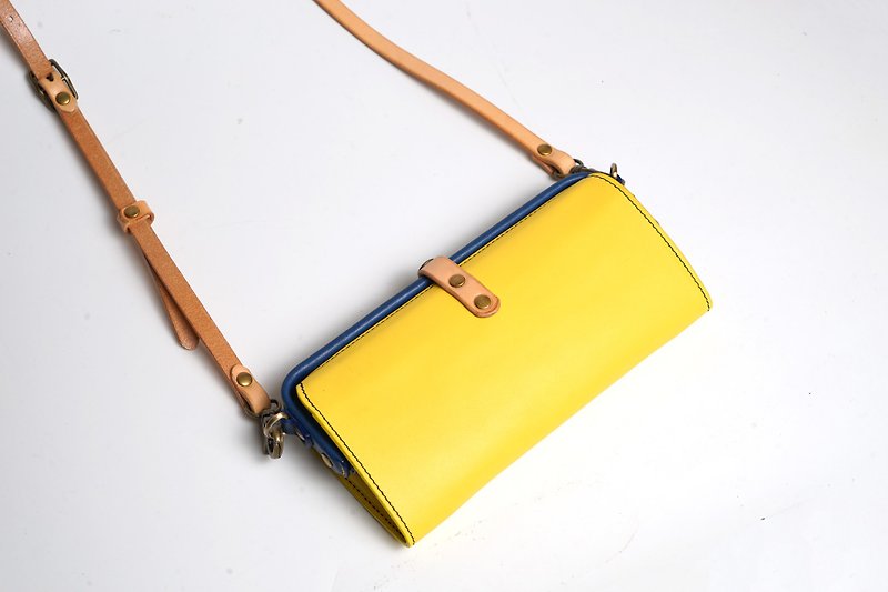[BEIS] Long clip | Shoulder bag | Clutch | Travel bag | Japanese leather - Clutch Bags - Genuine Leather Multicolor