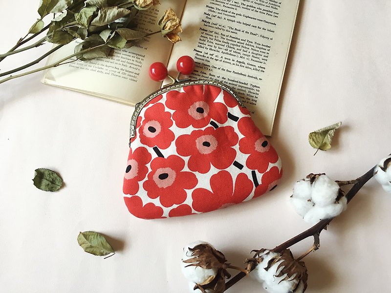 - Duoer (White Red) - Groom purse purse gift customization - Coin Purses - Cotton & Hemp Red