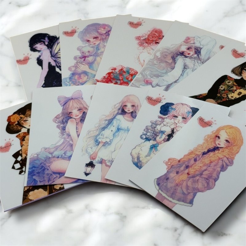 【Pinkoi限定販売】クリア素材ステッカー10種pack・A - 貼紙 - 紙 