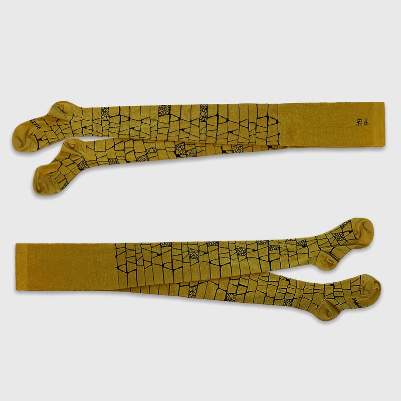 ゴールドドルダム gold_doldam / ウールタイツ - 絲襪/褲襪 - 羊毛 金色