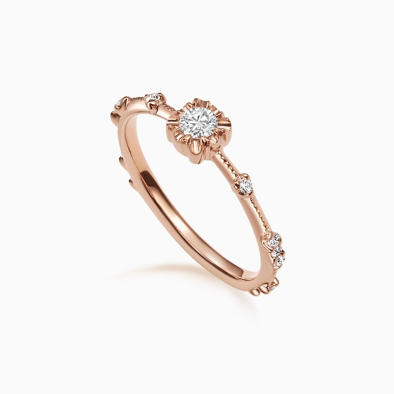 K Gold Ring Diamond Ring Sunlight Silver Shining Stars - แหวนทั่วไป - เครื่องประดับ หลากหลายสี