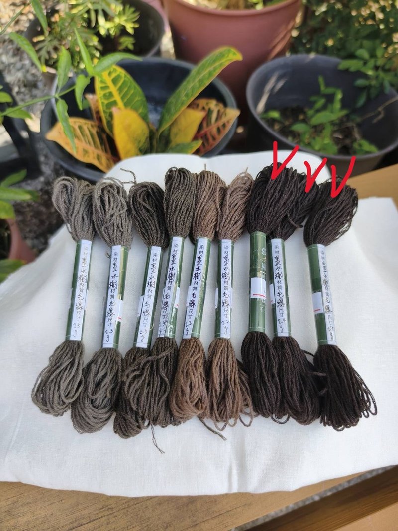 Ink Wood 3-Ply Embroidered Wool Thread (4) - เย็บปัก/ถักทอ/ใยขนแกะ - ขนแกะ 