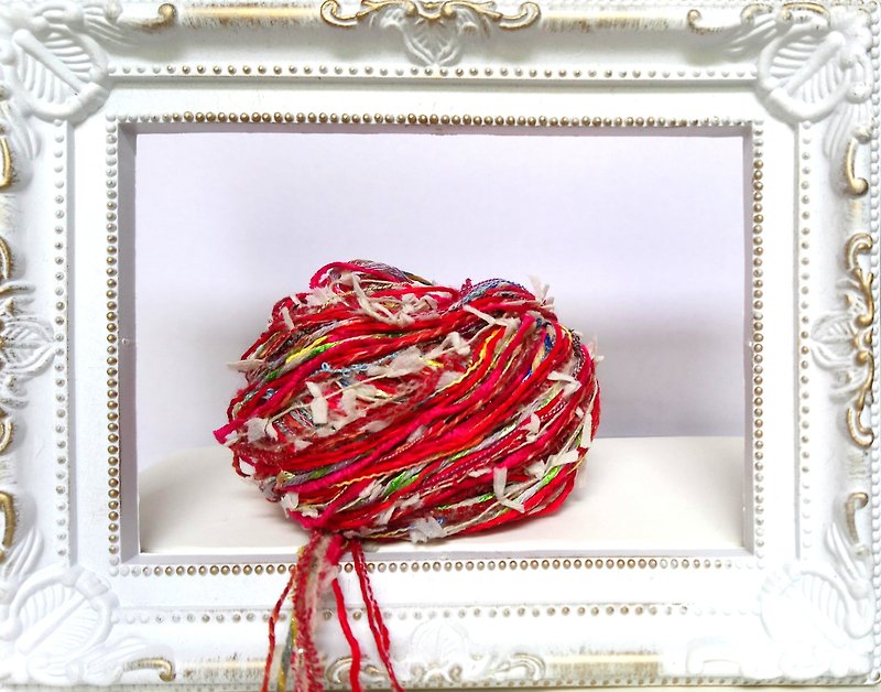 引き揃え糸 - 編み物/刺繍/羊毛フェルト/裁縫 - ポリエステル レッド