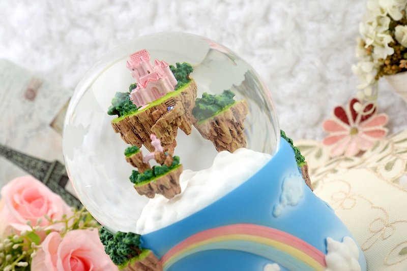 天空之城 水晶球音樂盒 宮崎駿 情人節 生日禮物 舒壓療癒 紀念日 - 擺飾/家飾品 - 玻璃 