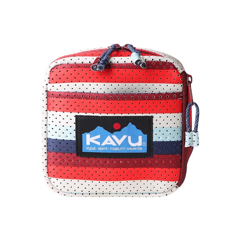 【西雅圖 KAVU】Tybee Cube 多夾層收納包 航海線條 #9415 - 化妝包/收納袋 - 其他材質 多色