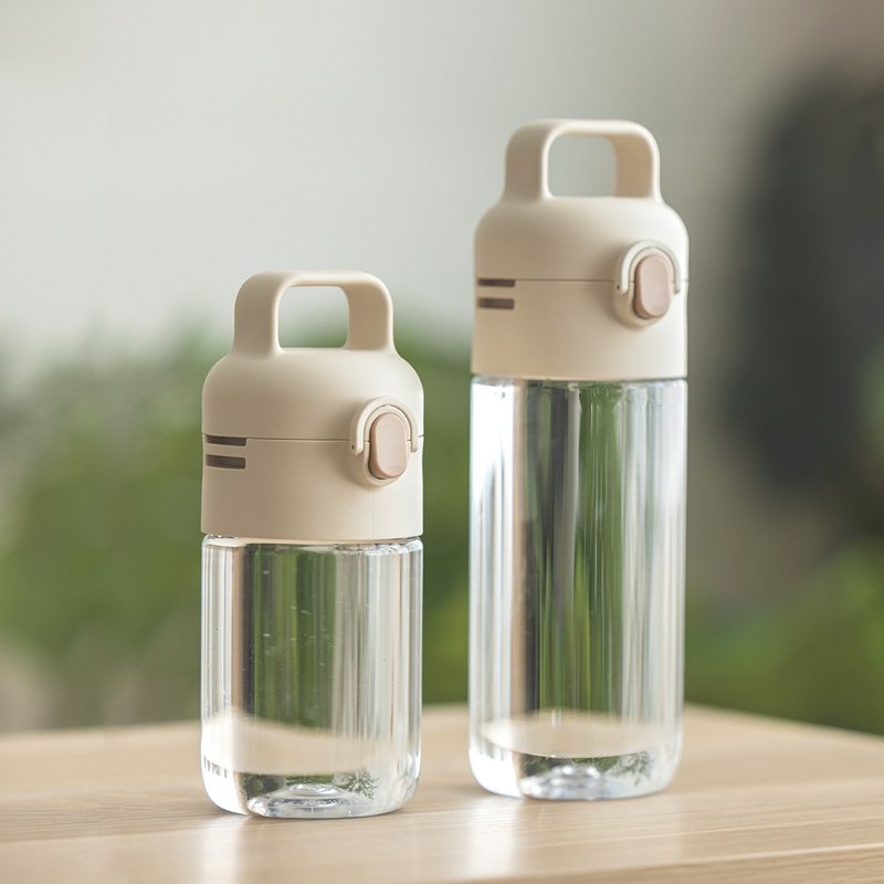 QA BOTTLE 生活水瓶 - 質感米 ( 直飲 / 吸管杯 ) - 水壺/水瓶 - 塑膠 卡其色