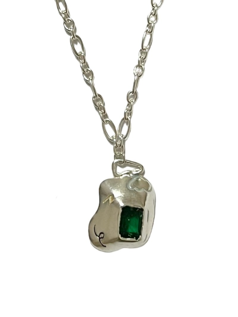 Lucky pebble necklace - 項鍊 - 銀 銀色