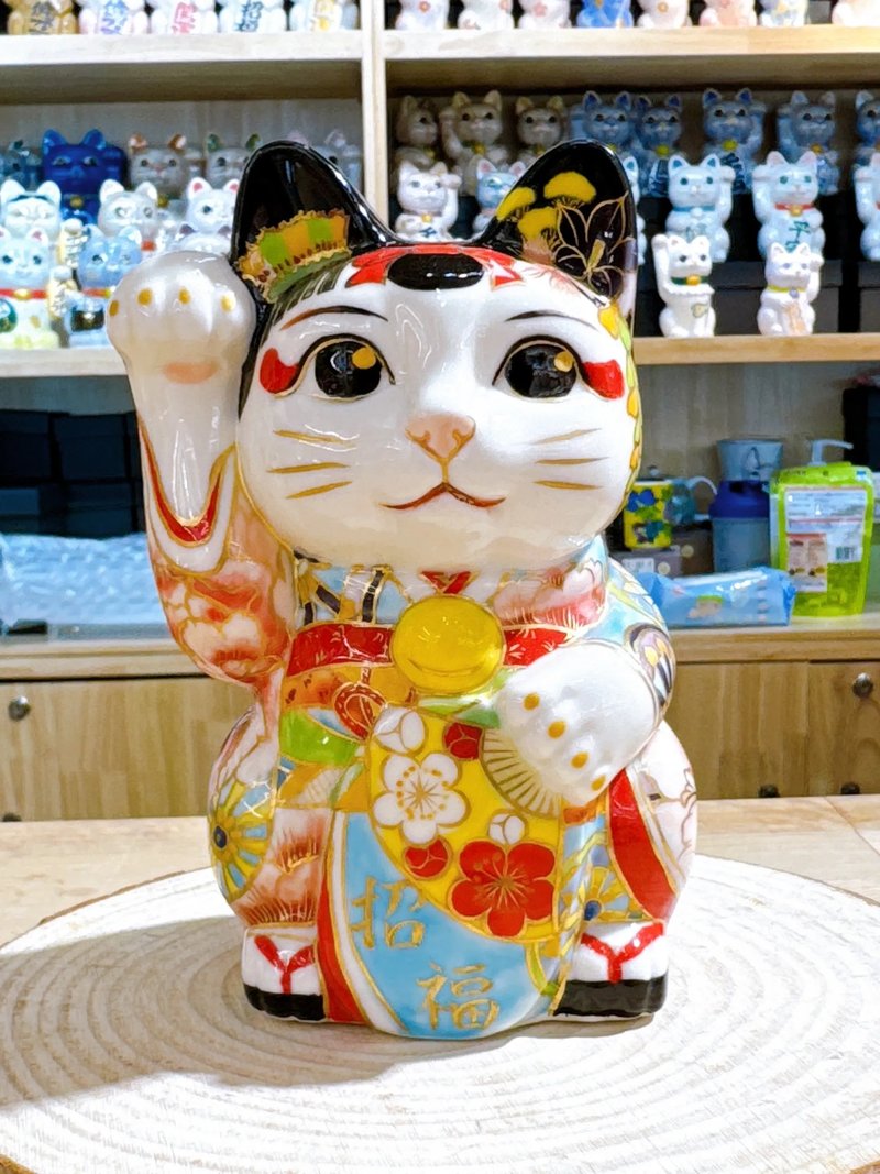【幽雅聚瑞】日本清水燒招財貓 | 色繪 - 舞妓鯉 - 擺飾/家飾品 - 瓷 多色
