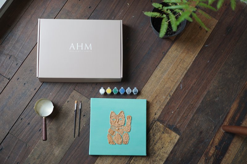 DIY 禮盒現貨AHM IARTS 厚砌畫-招財動物系列 - 插畫/繪畫/寫字 - 棉．麻 