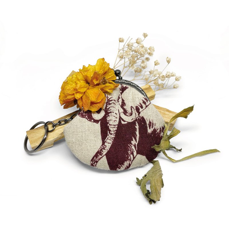 5cm 傳統口金包 - 零錢包/小錢包 - 棉．麻 多色