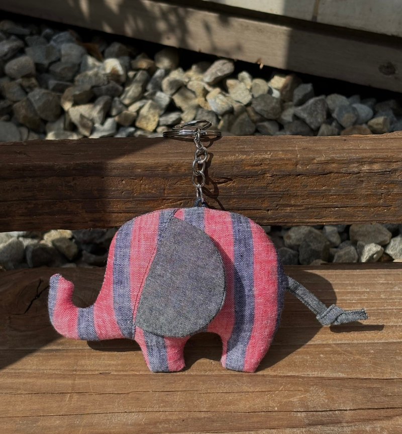 elephant keychain - Charms - Cotton & Hemp Multicolor