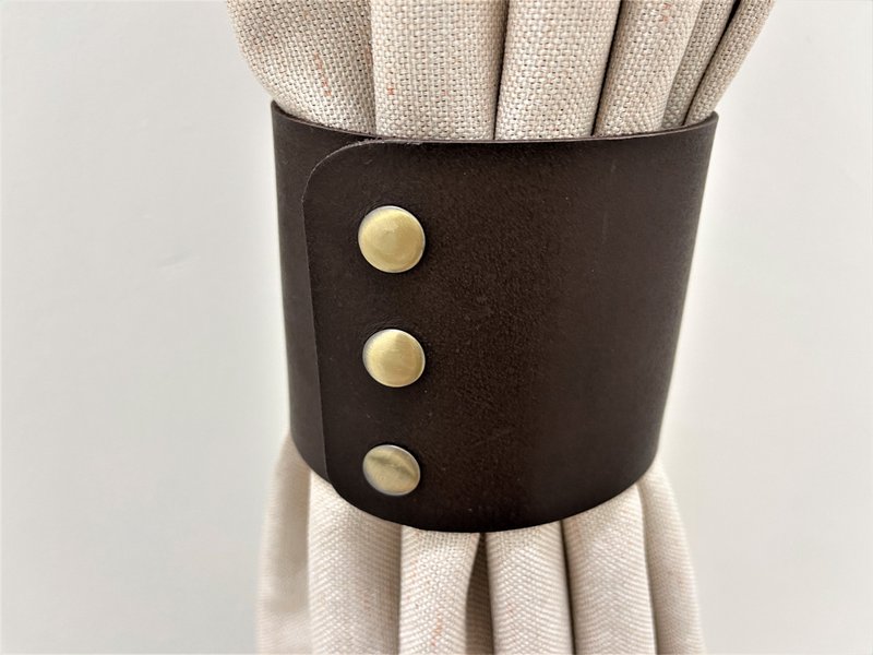 Elegant Curtain Tieback // Modern Decor // Window Treatment // Minimalist - Doorway Curtains & Door Signs - Genuine Leather 