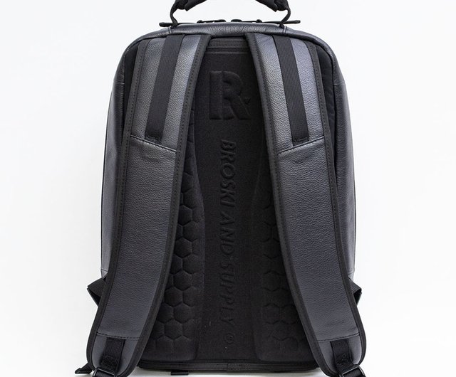 Japan BROSKI | Patent Waterproof Genuine Leather Backpack HUB