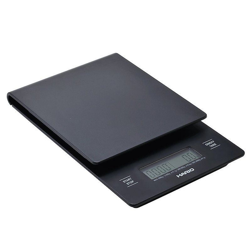HARIO V60 hand punch special electronic scale PLUS/VSTN-2000B - Coffee Pots & Accessories - Resin Black