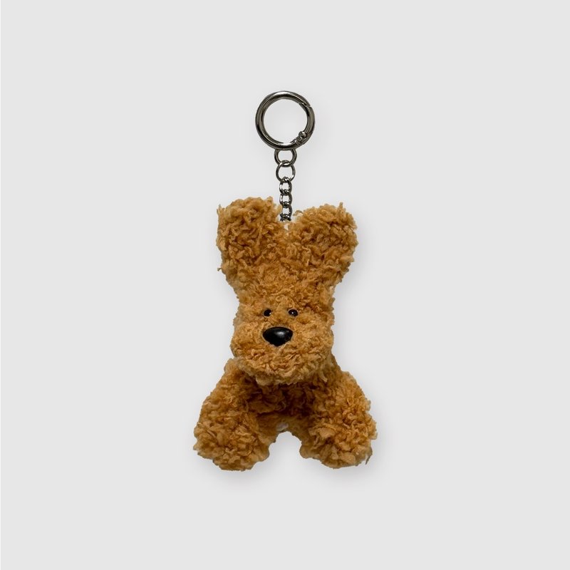 Dog-brown PIPI keyring - 鑰匙圈/鑰匙包 - 壓克力 卡其色