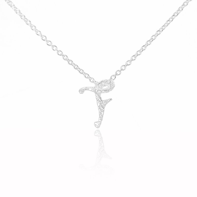 F. / Silver Necklace - Collar Necklaces - Sterling Silver Silver
