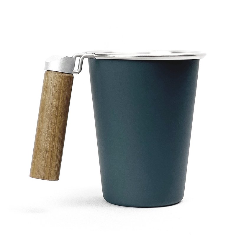 木柄iO杯 (藏青) - 咖啡杯/馬克杯 - 不鏽鋼 藍色