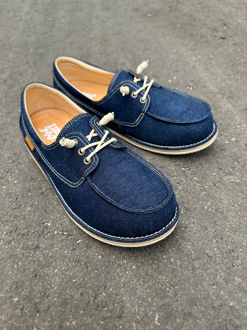 Classic Series - Denim Blue - รองเท้าลำลองผู้หญิง - ผ้าฝ้าย/ผ้าลินิน สีน้ำเงิน