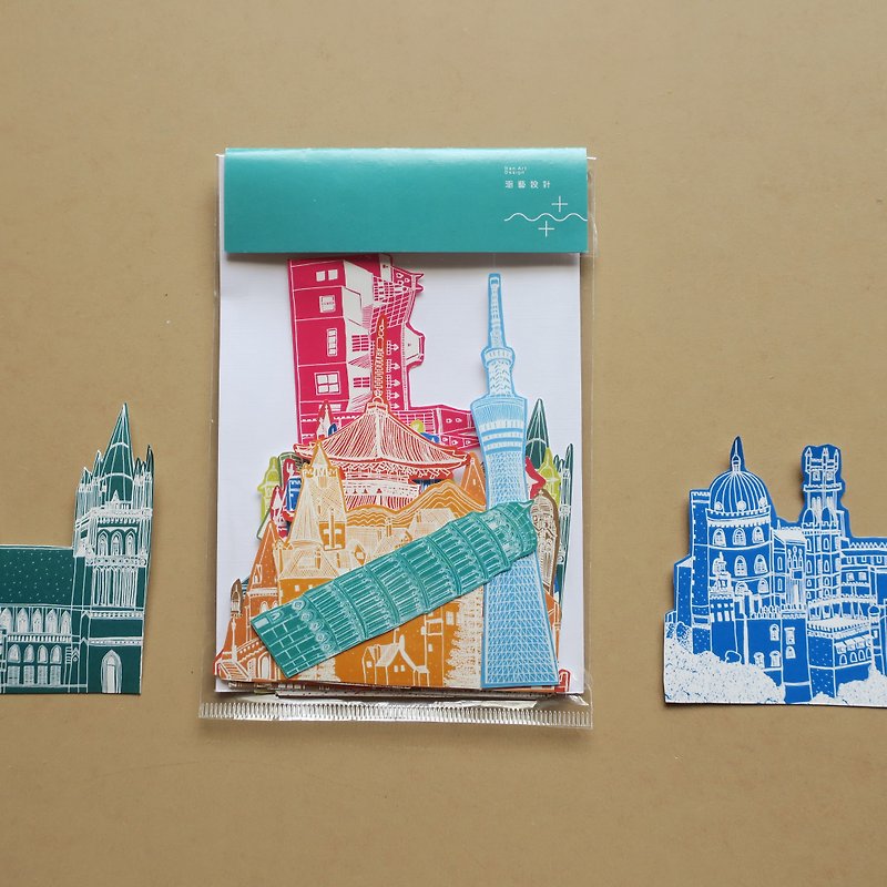 Travel scenery sticker set <13 sheets in a pack> - สติกเกอร์ - กระดาษ หลากหลายสี