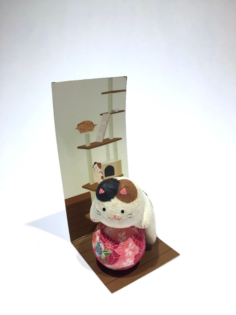 調皮貓-紙箱控的黑貓/滾球的三色貓-和紙吉祥物 - 擺飾/家飾品 - 紙 