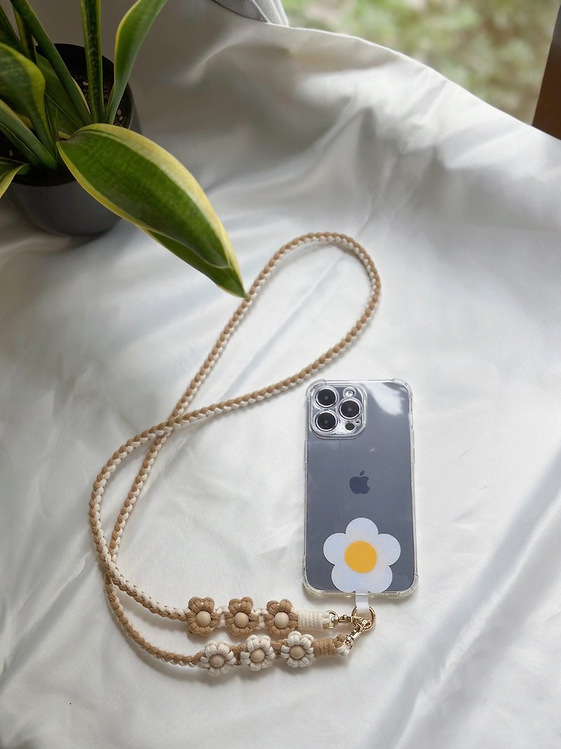 Little Daisy Mobile Phone Clip - Lanyards & Straps - Nylon White