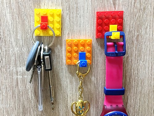 積木掛樂趣 Blocks Storage Fun おもちゃの収納の楽しみ 積木收納小方塊3入組隨處掛系列 相容樂高LEGO積木