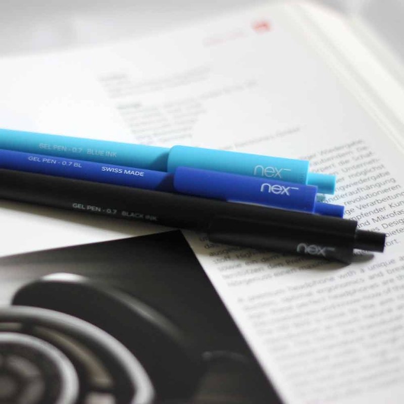PREMEC 瑞士筆 膠墨筆三入組  水藍 藍 黑  - 其他書寫用具 - 塑膠 藍色