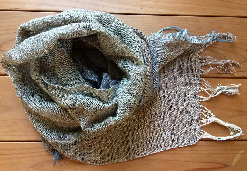 絹手紡ぎストールA - スカーフ - シルク・絹 