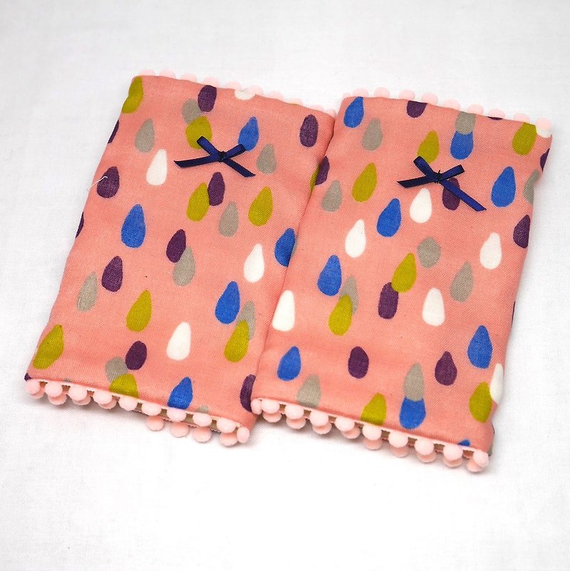 Japanese Handmade 8-layer-gauze droop sucking pads - 圍兜/口水巾 - 棉．麻 粉紅色