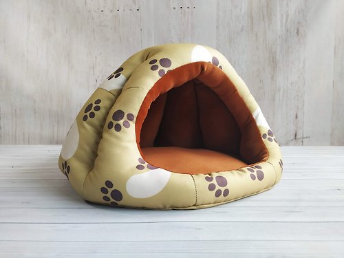 Lucky Me 寵物設計 大暖屋- 抹茶拿鐵 貓窩 寵物床 寵物睡墊