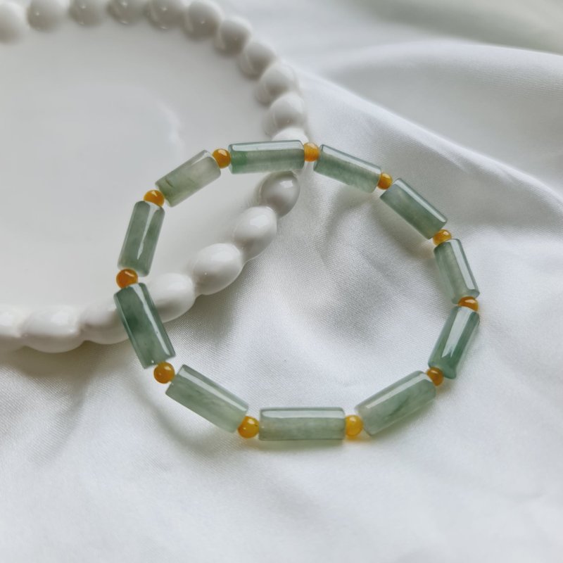 Bingqing Sailor Bracelet Beads String | Natural Burmese Jade A Grade Jadeite - Bracelets - Jade 